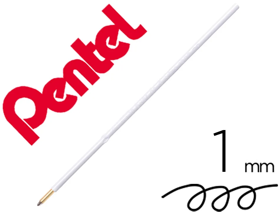 Recharge pour stylo-bille retractable pentel bx470 izee pointe large 1mm encre noire sachet 2 unites