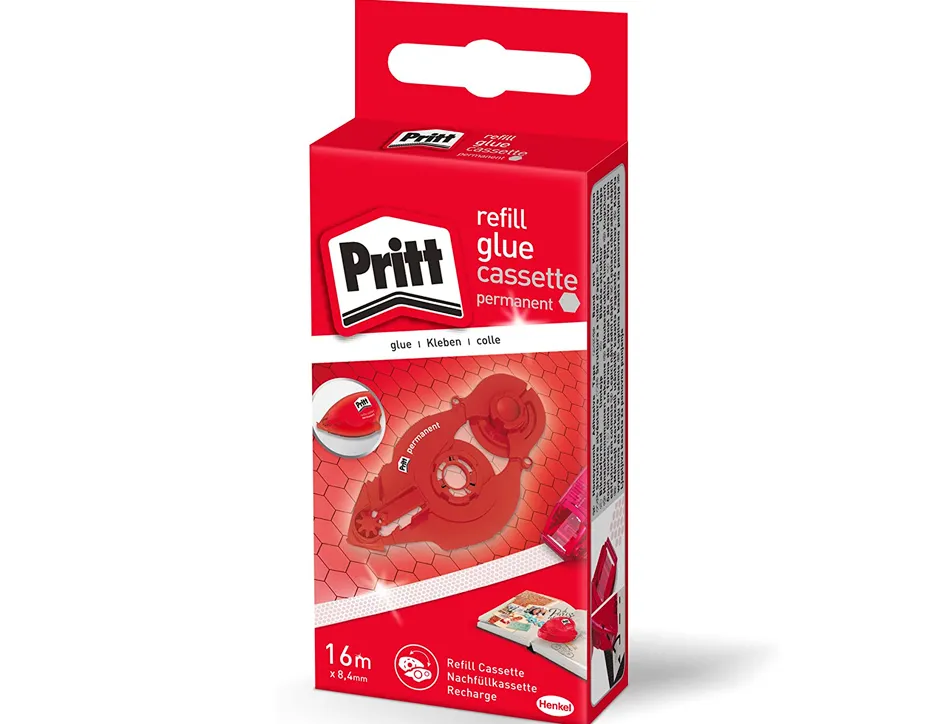 Recharge pritt colle roller ruban 8.4mmx16mm collage permanent immédiat roller