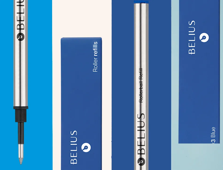 Recharge roller belius pointe 0,7mm encre coloris bleue boite 3 unites