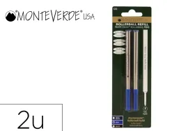 Recharge roller monteverde cross f pointe moyenne coloris bleu blister 2 unites