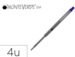 Recharge roller monteverde cross f pointe moyenne coloris bleu tube 4 unites