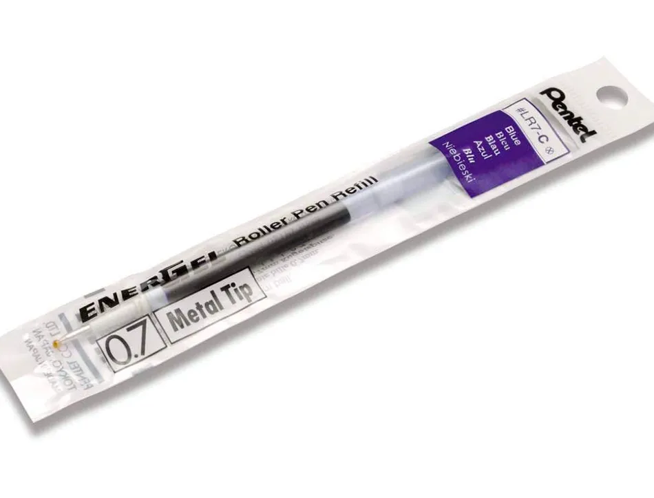Recharge roller pentel encre gel bl77 bl107 encre fluide douce lumineuse pointe moyenne sechage rapide violet