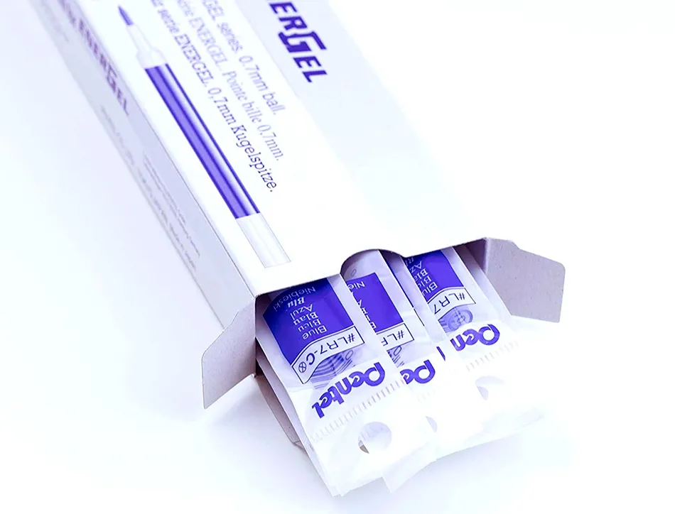 Recharge roller pentel encre gel bl77 bl107 encre fluide douce lumineuse pointe moyenne sechage rapide violet