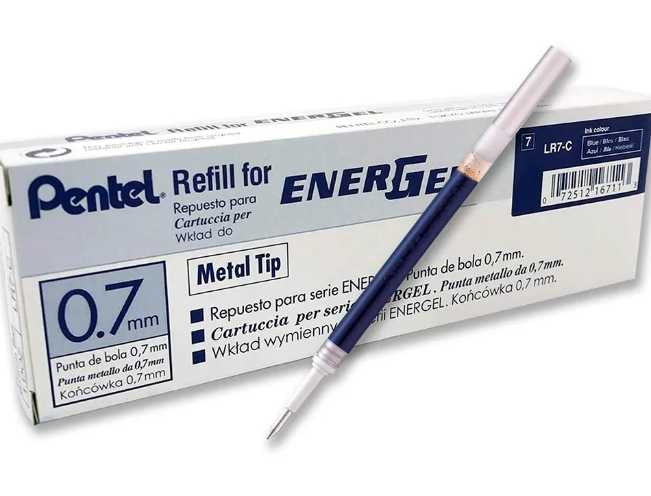 Recharge roller pentel encre gel bl77 bl107 encre fluide douce lumineuse pointe moyenne sechage rapide violet