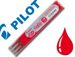 Recharge roller pilot frixion point pointe aiguille 0.3mm encre effaçable coloris rouge set de 3 unités
