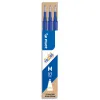 Recharge roller pilot frixion clicker écriture moyenne 0.7mm encre effaçable coloris bleu set de 3 unités