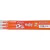 Recharge roller pilot frixion clicker écriture moyenne 0.5mm encre effaçable coloris orange set de 3 unités