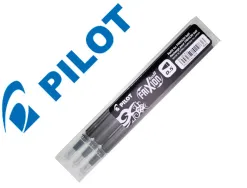 Recharge roller pilot frixion ball pointe fine coloris noir set 3 unités