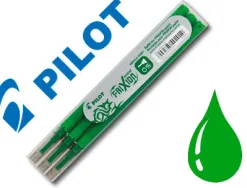 Recharge roller pilot frixion point pointe aiguille 0.3mm encre effaçable coloris vert set de 3 unités