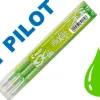 Recharge roller pilot frixion clicker écriture moyenne 0.5mm encre effaçable coloris vert pomme set de 3 unités