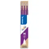 Recharge roller pilot frixion ball écriture moyenne 0.7mm encre effaçable coloris violet set de 3 unités