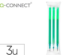 Recharge roller q-connect encre effacable couleur vert set de 3u
