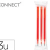 Recharge roller q-connect encre effacable couleur rouge set de 3u