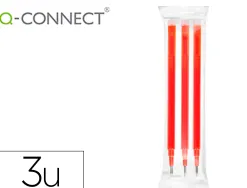 Recharge roller q-connect encre effacable couleur rouge set de 3u