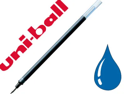 Recharge roller uniball um153 encre gel signo broad umr10 b super ink système double bille pointe large 1mm couleur bleu