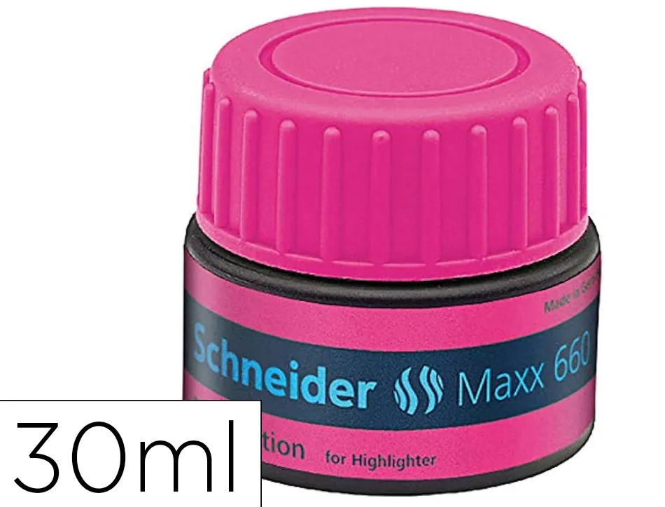Recharge schneider maxx 660 surligneur job automatique 30ml coloris rose