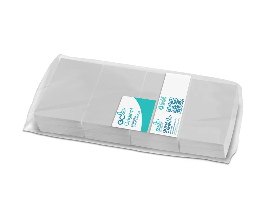 Recharge serviettes papier 9x12,20cm grammage 19g/m2 paquet 400 unités