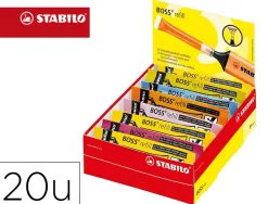 Recharge stabilo encre surligneur boss original/boss splahs/green boss base eau coloris assortis boite 20 unites