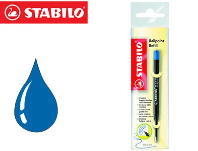 Recharge stabilo stylo-bille smartball/com4ball pointe moyenne couleur bleu