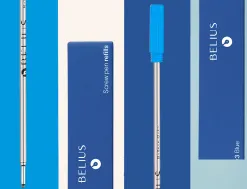 Recharge stylo-bille belius encre coloris bleue boite 3 unites