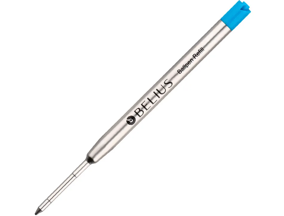 Recharge stylo-bille belius encre bleue pointe 0,8mm boite 3 unites