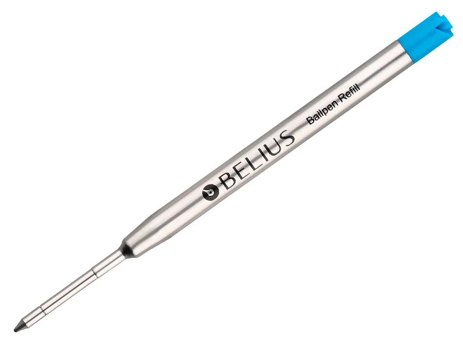 Recharge stylo-bille belius encre bleue pointe 0,8mm boite 3 unites