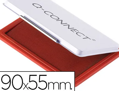 Recharge tampon q-connect économique nº3 90x55mm coloris rouge