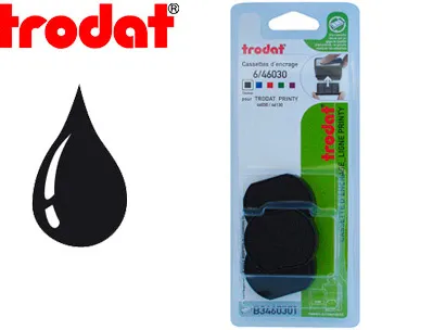 Recharge tampon trodat 46030 printy 46030/46030t/46130 noir blister 3 unites