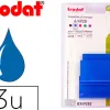 Recharge tampon trodat 4928/4958/4928t bleu blister 3 unités