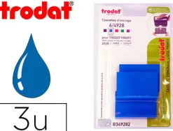 Recharge tampon trodat 4928/4958/4928t bleu blister 3 unités