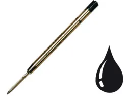 Recharge universelle stylo-bille type parker largeur fine coloris noir