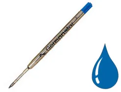 Recharge universelle stylo-bille type parker largeur fine coloris bleu