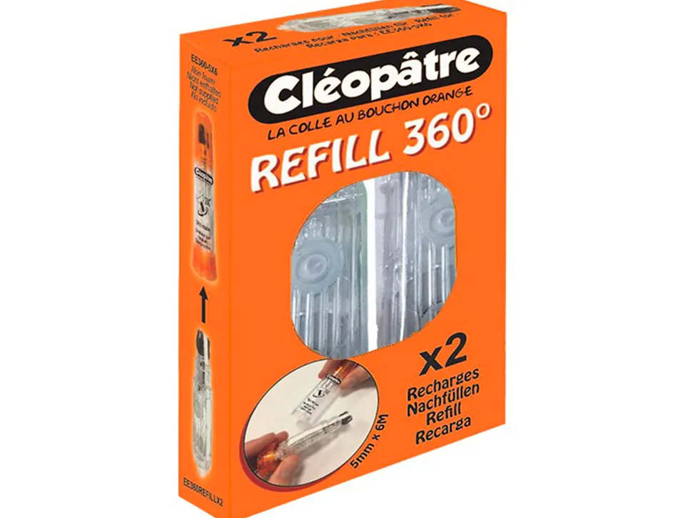 Recharges cleopatre pour effaceur d'encre 360 .lot de 2dimensions 5 mm x 6 m