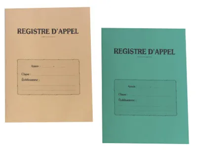 Registre appel journalier éditions fuzeau couverture 250g/m2 a4 210x297mm non découpé