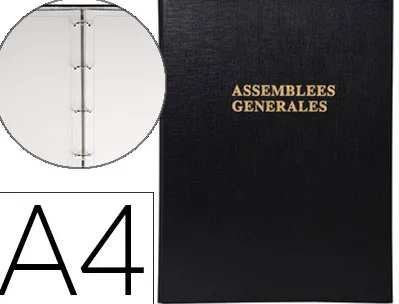 Registre classeur exacompta assemblées générales reliure économique 320x260mm 100 pages 80g