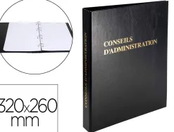 Registre classeur exacompta conseils administration reliure 4 anneaux et recharge 100 feuillets foliotés 320x260mm