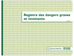 Registre dangers graves et imminents piqué exacompta 240x320mm 20 pages