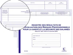 Registre elve resultats evaluation risques pro 210x297mm 29 tableaux ouverts foliotes 60 pages