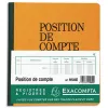 Registre exacompta position de compte 210x190mm 80 pages