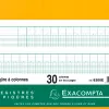 Registre piqûre exacompta colonnes 320x250mm 31 lignes 30 colonnes/2 pages 80 pages