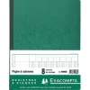 Registre piqûre exacompta colonnes 250x320mm 33 lignes 8 colonnes/page 80 pages