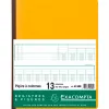 Registre piqûre exacompta colonnes 250x320mm 33 lignes 13 colonnes/2 pages 80 pages