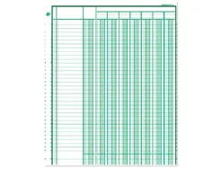 Registre piqûre exacompta colonnes 250x320mm 31 lignes 4 colonnes/page 80 pages
