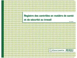 Registre piqué exacompta contrôle sécurité 320x240mm 20 pages
