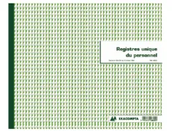 Registre piqué exacompta du personnel salariés stagiaires 320x270mm 52 pages