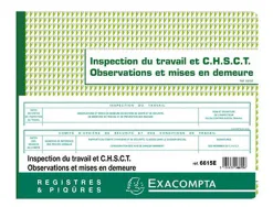 Registre piqué exacompta inspection du travail 320x240mm 16 pages