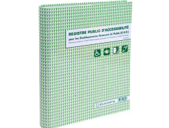 Registre public accessibilité erp exacompta classeur pelliculé inclus 10 pochettes perforées papier 110g