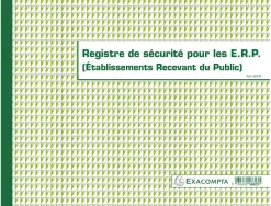 Registre sécurité pour établissements recevant du public exacompta piqué 240x320mm 32 pages