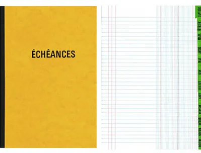 Registre standard elve piqué a4 210x297mm échéancier 100 pages