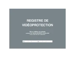 Registre videoprotection elve a4 couverture rigide 104 pages